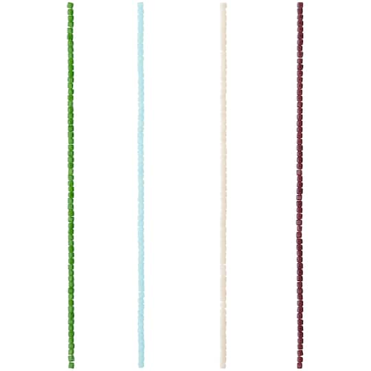 Purple, Green & Blue Glass Cube Beads, 3mm by Bead Landing™